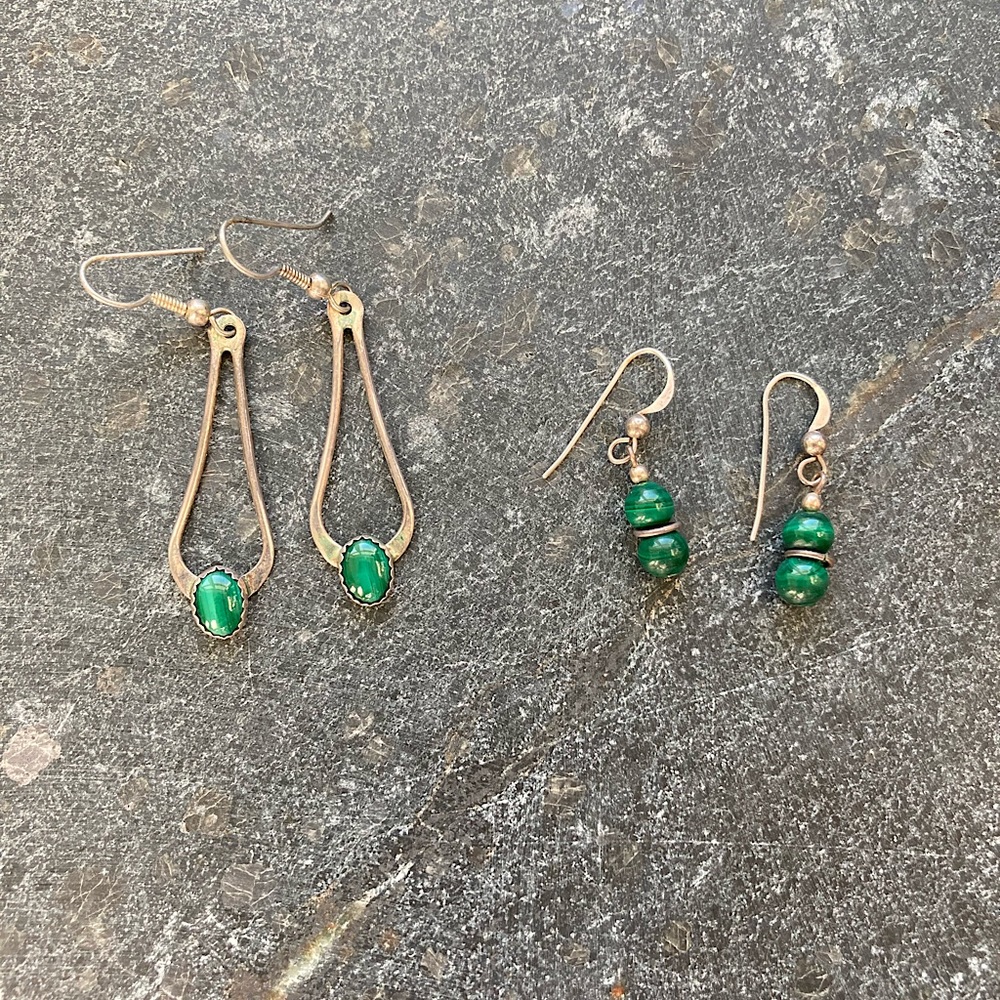 2/$10 - Set of 2 Green earrings